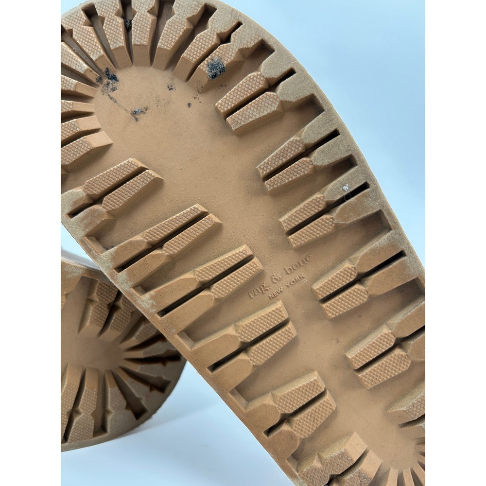 Rag & Bone Ansley Suede Platform Clogs Brown Buckle Mules Lug Sole Womens SZ 8 - Picture 6 of 16